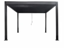 EXPERTLAND Pérgola|Pérgola bioclimática autoportante con lamas orientables - 9 m² - antracita - AMALFI