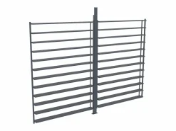 Pérgola bioclimática autoportante en aluminio 12 m² antracita con celosía - AMADORA^EXPERTLAND Best