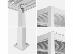 Pérgola bioclimática de aluminio y acero con lamas orientables,^Sweeek Hot