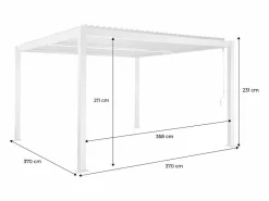 Pérgola bioclimática de aluminio y acero con lamas orientables,^Sweeek Hot