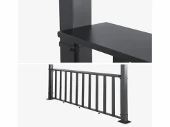 Sweeek Pérgola|Pérgola bioclimática de aluminio y acero 3x4m + bar 3m antracita