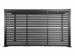 Sweeek Pérgola bioclimática de aluminio y acero 3x4m + 3 persianas 1.3m Negro Best