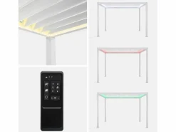 Pérgola bioclimática de aluminio con iluminación led 3x4m^Sweeek Clearance