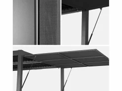Sweeek Pérgola bioclimática de aluminio y acero 3x3m + toldo 3m antracita Gris Online