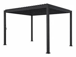 Sweeek Pérgola|Pérgola bioclimática de aluminio 3x4m + 3 persianas verticales 1m