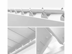 Pérgola bioclimática de aluminio 3x4m + 1 persiana 1m+ 1 persiana 1.3m^Sweeek Discount
