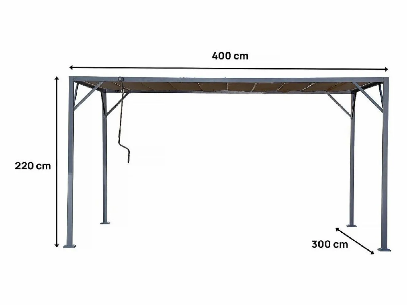Habitat et jardin Pérgola bioclimática de tejido <> 3x4 m - Topo Online