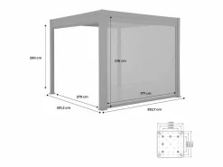 Sweeek Pérgola|Pérgola bioclimática 3x4m con toldo vertical de 4m