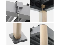 Sweeek Pérgola|Pérgola bioclimática 3x3m de aluminio y acero con lamas orientables y