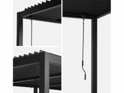 Sweeek Pérgola|Pérgola bioclimática 3x6m de aluminio y acero con lamas orientables