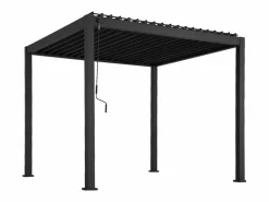 Sweeek Pérgola bioclimática 3x3m de aluminio con lamas orientables antracita Negro