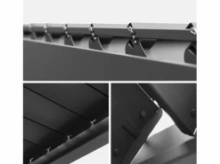 Sweeek Pérgola bioclimática 3x3m de aluminio con lamas orientables antracita Negro