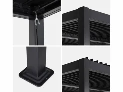 Sweeek Pérgola|Pérgola bioclimática 3x3m de lamas de aluminio y acero