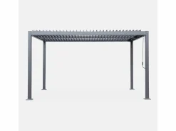 Pérgola bioclimática 3x4m de aluminio y acero con lamas orientables^Sweeek Online