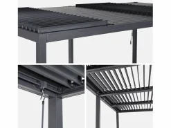 Sweeek Pérgola|Pérgola bioclimática 3x6m de aluminio y acero con lamas orientables