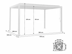Sweeek Pérgola|Pérgola bioclimática 3x4m de aluminio y acero con lamas orientables