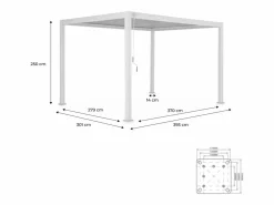 Sweeek Pérgola|Pérgola bioclimática 3x4m de aluminio con lamas orientables antracita