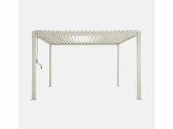 Sweeek Pérgola bioclimática 3x4m de aluminio con lamas orientables Beige Online