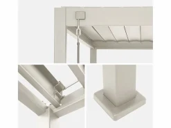 Sweeek Pérgola bioclimática 3x4m de aluminio con lamas orientables Beige Online