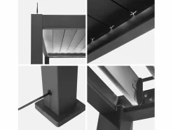 Pérgola bioclimática 3x3m eléctrica de aluminio con iluminación led^Sweeek Clearance