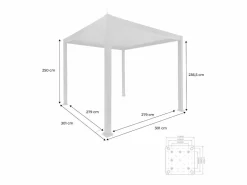 Pérgola bioclimática 3x3m eléctrica de aluminio con iluminación led^Sweeek Hot