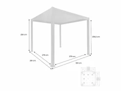 Pérgola bioclimática 3x3m eléctrica de aluminio con iluminación led^Sweeek Hot