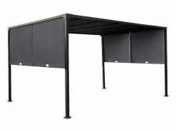 Pérgola con techo metálico retráctil "Courtenay" - 3 x 4 m -^Habitat et jardin New