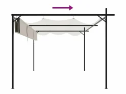 Pérgola|Pérgola con techo retráctil 395x292x230 cm