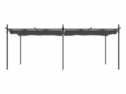 Pérgola|Pérgola con techo retráctil antracita 589x292x230 cm