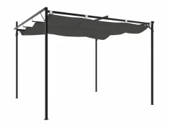 Pérgola|Pérgola con techo retráctil antracita 295x292x230 cm