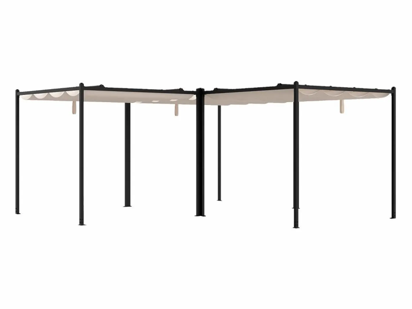 Pérgola de acero con techo retráctil - 15,9 m² - - MAZARA^EXPERTLAND Best