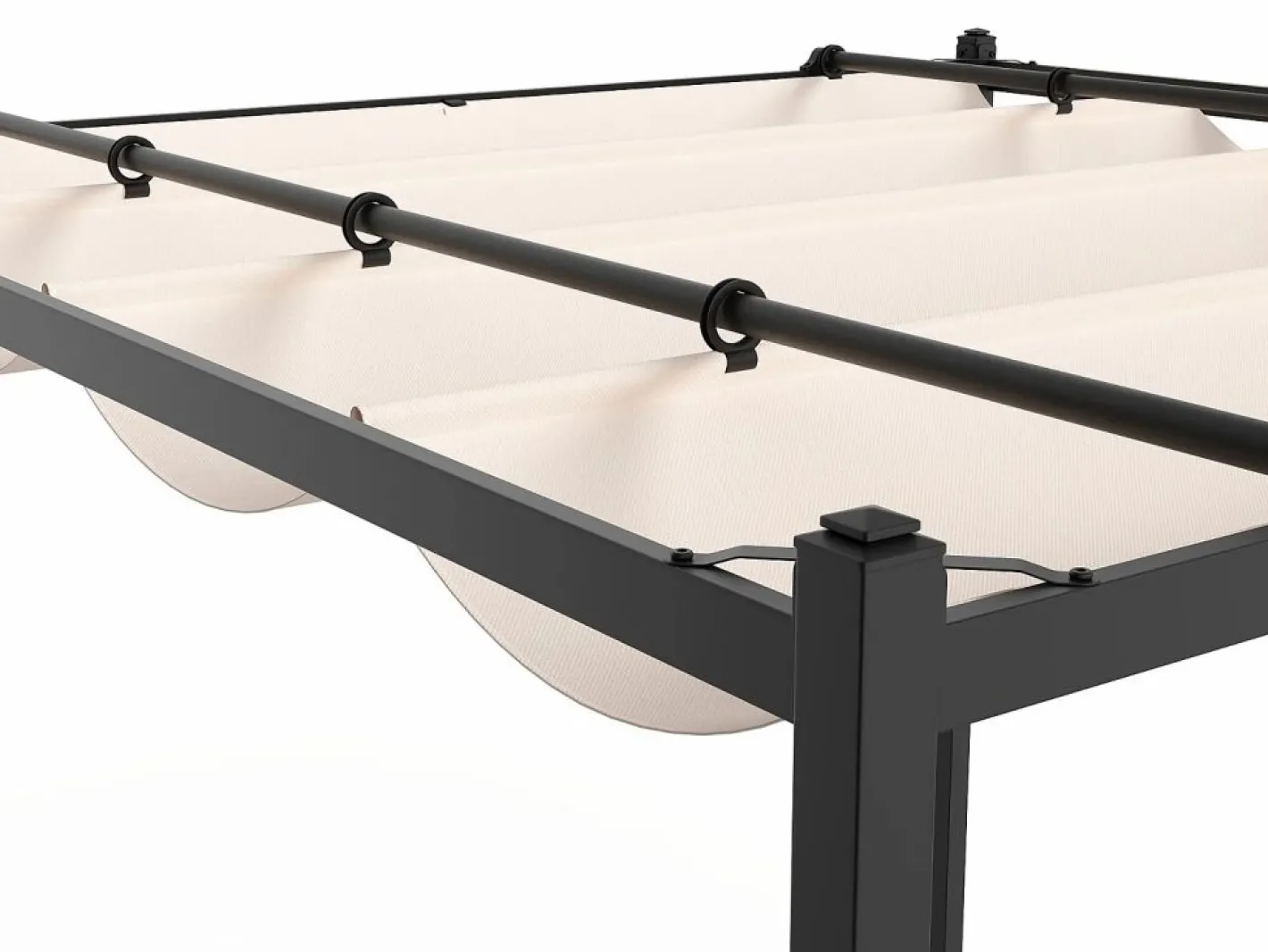 Pérgola de acero con techo retráctil - 15,9 m² - - MAZARA^EXPERTLAND Best