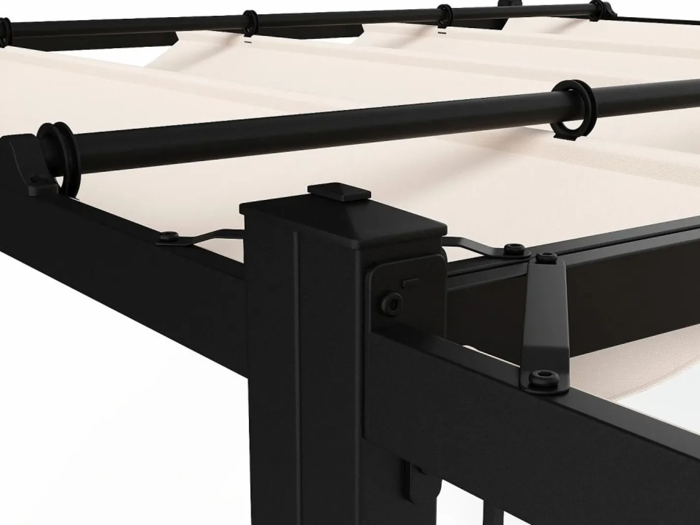 Pérgola de acero con techo retráctil - 15,9 m² - - MAZARA^EXPERTLAND Best