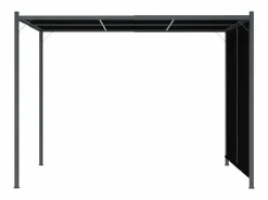 Pérgola|Pérgola de jardín con tejado retráctil 3x3 m ES872566