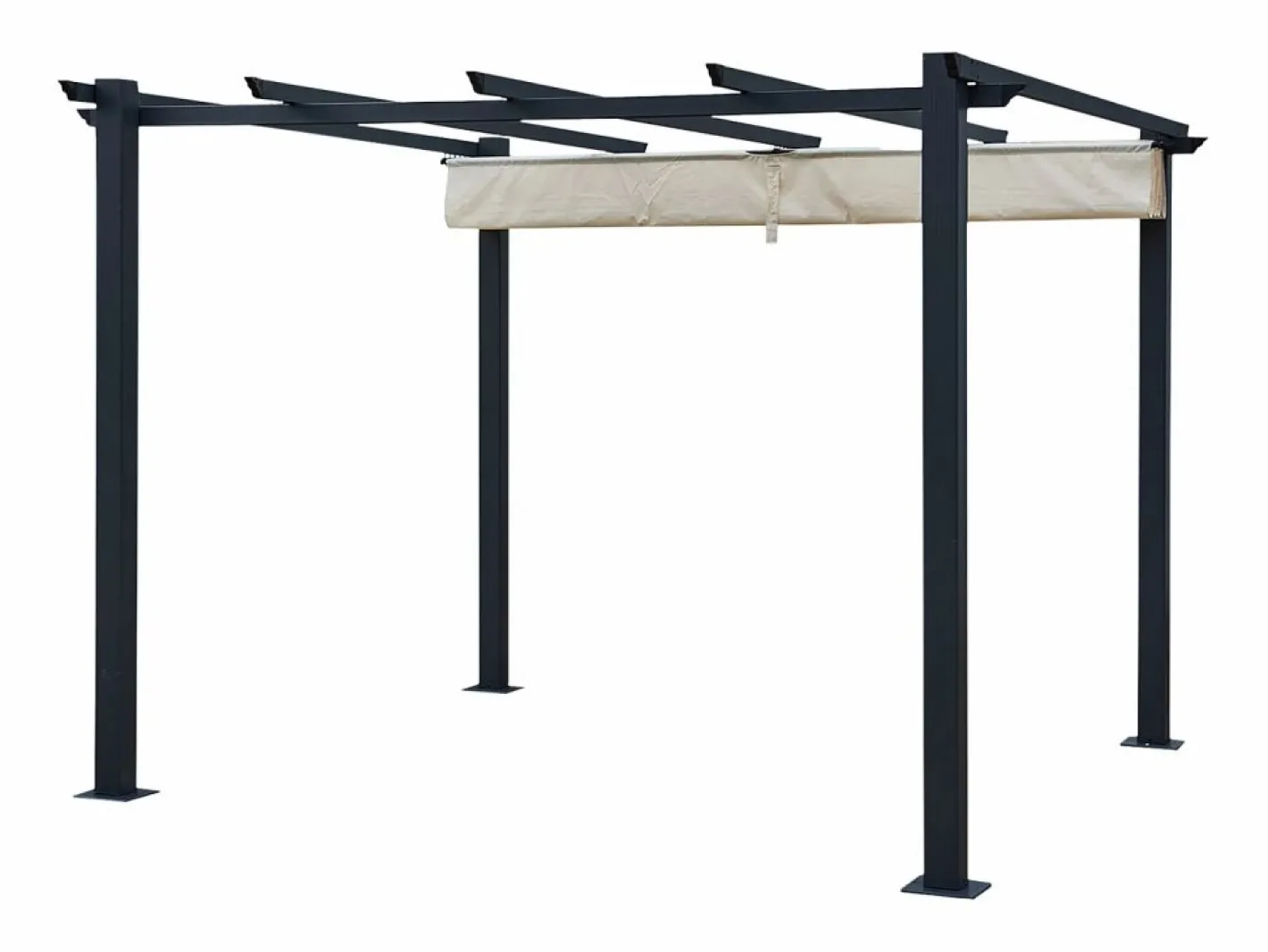 Pérgola independiente 3 × 3m CASSIS estructura de aluminio^Happy Garden Clearance