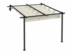 Pérgola mural en aluminio - 297L x 297B x 200/230H cm - con techo retráctil - estructura de aluminio -^DripeX Clearance