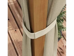 Outsunny Pérgola|Pérgola Nancy retráctil + mosquiteras natural 225x397x297 cm
