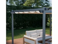 Sweeek Pérgola|Pérgola 3x4m de aluminio con cubierta corredera