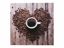 Print decorativo café taza y corazón 28x28x1,5 cm^Excellent Houseware New