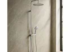 Essebagno Profumo columna de ducha sin mezclador cromada Plateado