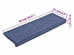 Garden Furniture Alfombra De Pasillo|Prolenta Premium - Alfombras de peldaños de escalera 15 uds 65x21x4 cm