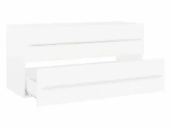 Garden Furniture Estantería Sobre Inodoro|Prolenta Premium - Armario para lavabo madera contrachapada blanco 100x38,5x48 cm
