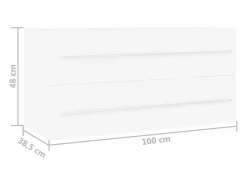 Garden Furniture Estantería Sobre Inodoro|Prolenta Premium - Armario para lavabo madera contrachapada blanco 100x38,5x48 cm