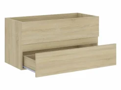 Garden Furniture Prolenta Premium - Armario lavabo madera contrachapada roble Sonoma 90x38,5x45 cm Multicolor Clearance