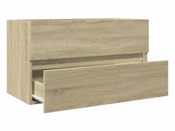Prolenta Premium - Armario lavabo madera de ingeniería roble Sonoma 80x38,5x45 cm^Garden Furniture Hot