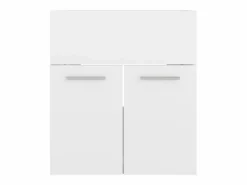 Garden Furniture Estantería Sobre Inodoro|Prolenta Premium - Armario para lavabo contrachapada blanco brillo 41x38,5x46 cm