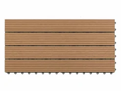 Prolenta Premium - Baldosas de porche 6 uds WPC marrón 60x30 cm 1,08 m² Multicolor