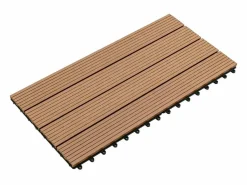 Prolenta Premium - Baldosas de porche 6 uds WPC marrón 60x30 cm 1,08 m² Multicolor
