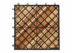 Terraza|Prolenta Premium - Baldosas de porche de madera de acacia 30 pzas marrón 30x30 cm