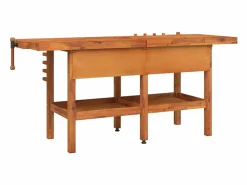 Prolenta Premium - Banco de trabajo cajones y tornillos banco madera 192x62x83 cm^Garden Furniture
